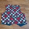 (L) Handmade Holiday Checkered Floral Poinsettia Print Vest