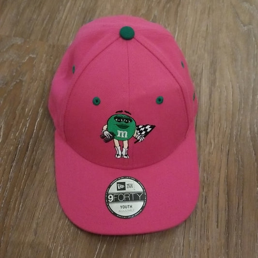 NWT New Era 9Fourty Youth Green Mint Nascar Racer Embroidered M&M Cap Sporty
