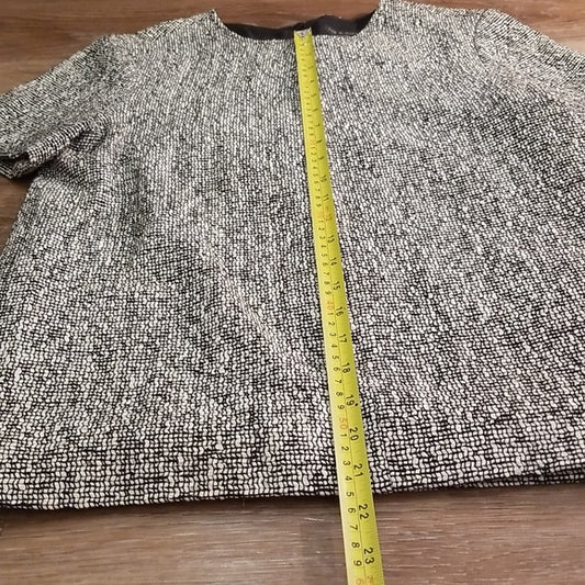 (M) Rag & Bone Wool Blend Short Sleeve Top Business Zip Up Back Daily Staple