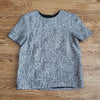 (M) Rag & Bone Wool Blend Short Sleeve Top Business Zip Up Back Daily Staple