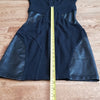 (6) Artizia Talula Bodycon Contoured Little Black Dress Faux Leather Rayon Blend