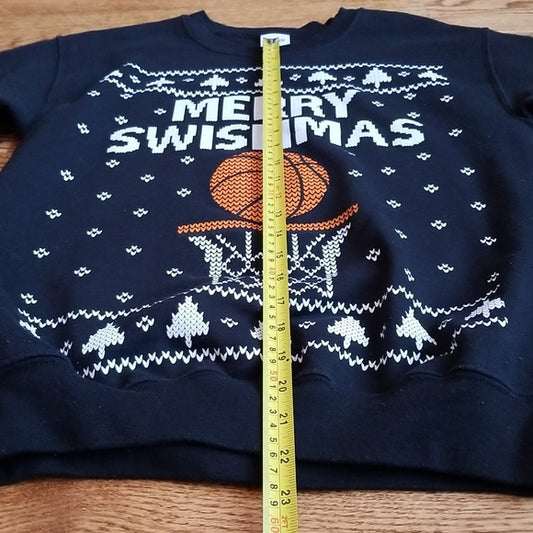 (S) Gildan Heavy Blend Crew Neck Pull Over Holiday-Basketball Themed Sweater