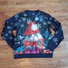 (M) George. Unisex Graphic Holiday Themed Cozy Festive Crew Neck Sweater