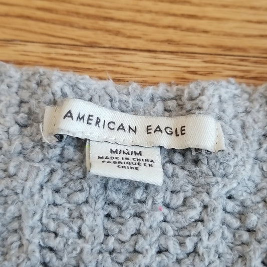(M) American Eagle Outfitters Cozy Knit Long V Neck Sweater Cottagecore Warm