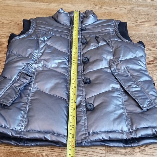 (M) Vintage Cripple Creek Ranchwear Metallic Puffer Vest Outdoorsy Athleisure