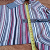 (XL) Eddie Bauer Striped Cotton Blend Partial Button Up Turtle Neck Sweater