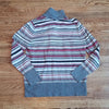 (XL) Eddie Bauer Striped Cotton Blend Partial Button Up Turtle Neck Sweater