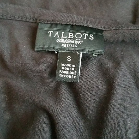 (S) Talbots Petites Soft Rayon Blend V Neck Versatile Tank Top Ruched Straps Wow