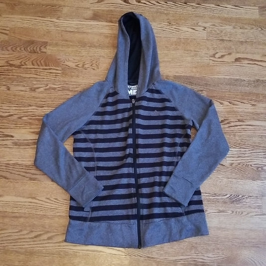 (M) Adidas Striped Zip Up Ultimate Hoodie Athleisure ClimaWarm Cozy