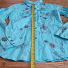 (S) Roper 100% Cotton Embroidered Sequin Long Sleeve Snap Button Down Shirt