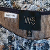 (M) Anthropologie W5 Leopard Print Short Sleeve Boxy Fit Top Bohemian Tie Detail