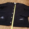 (M) Conviction Sport 100% Wool Polar Bear Embroidery Button Down Sweater Vintage