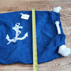 NWT Cotton Concepts Nautical Embroidered Anchor Throw Cushion Pillowcase Decor