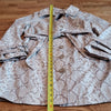 (M) Dennis by Dennis Basso Geometric Reptile Print Belted Trench Classic 90s