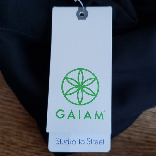 (L) NWT Gaiam Studio to Street Willow Woven Rib Mix Skort in Tap Shoe Black