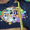 (S) Loonie Toons Space Jam Movie Graphic Long Sleeve 100% Cotton T-Shirt