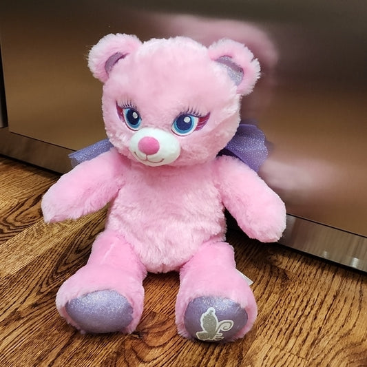 Build A Bear Pink Beary Fairy Sparkly Glam Soft Cuddly Collectible Stuffed Lovey