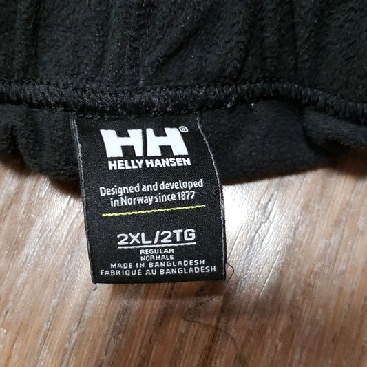 (2XL) Helly Hansen Classic Black Fleece Pants Cozy Outdoor Winter Athleisure