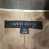 (12) Anne Klein Striped Padded Shoulder  Blazer Wool Blend Business Professional