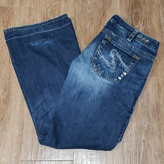 (33W/33L) Silver Jeans Co. Tuesday Bootcut Denim Jeans Everyday Classic Comfy