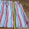 (S) Just Living Striped Linen Blend Lightweight Skirt w/ Pockets Beach Bohemian