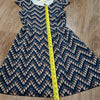 (XS) Enough About Me... Geometric Print Fit & Flare Lightweight Dress Casual