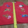 (L) Vintage Tabi International Holiday Collection Beaded Vest 100% Cotton