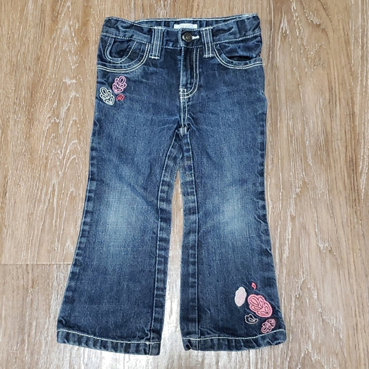 (3) Joe Fresh Toddler Girl's 100% Cotton Embroidered Jeans Playtime Kids