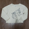 (3T) baby GAP Toddler Girl's Long Sleeved Unicorn Graphic Casual Slight Cropped