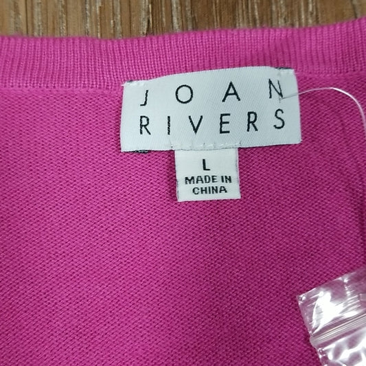 (L) Joan Rivers Wool Blend Cardigan Casual Lightweight Office Workwear