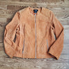 (L) Mark Alan 100% Genuine Leather Shell Jacket Contemporary Casual Vintage