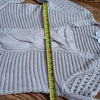 (M) BCBGeneration Cable Knit Cozy Cottagecore Sweater in Light Stone Grey