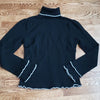 (L) NILS Sportswear Angora Lambswool Vinage Turtleneck Sweater Ruffle Bell
