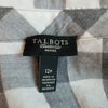 (12P) Talbots Petites Checkered Shirt Metallic Details Academia Office Workwear