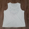 (L) TanJay Embellished Lightweight Tank Top Vacation Summer Beach Casual