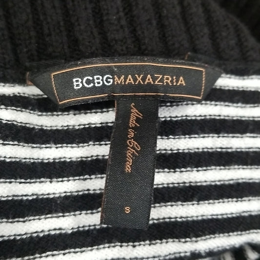 (S) BCBGMaxAzria Turtleneck Long Top/Sweater Dress Stripes Warm Loungewear