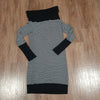 (S) BCBGMaxAzria Turtleneck Long Top/Sweater Dress Stripes Warm Loungewear