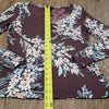 (S) RW&CO. Viscose Blend Floral Long Sleeved Lightweight T-Shirt Casual Classic