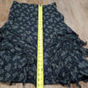 (6) Precis Petite Floral Midi Skirt & Top 100% Silk Shell Matching Set Ruffle