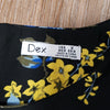 (X) NWT Dex Plus Black Floral Printed Fit & Flare Lightweight Colorful Vacation