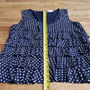 (XXL) Papillon Polka Dot Tiered Ruffle Tank Top Casual Comfy Travel Relaxed Soft