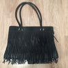 Vintage Danier Genuine Leather Shell Fringe Handbag Classy Fancy Night Out