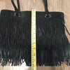 Vintage Danier Genuine Leather Shell Fringe Handbag Classy Fancy Night Out