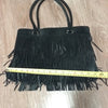 Vintage Danier Genuine Leather Shell Fringe Handbag Classy Fancy Night Out