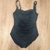 (8) Calvin Klein Swimwear Ruched One Piece Swimsuit Flattering Classic Beachwear