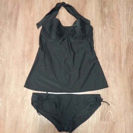 (36D)(L) Smart & Sexy Swim and Catalina Two Piece Tankini Swimsuit Beach Classic