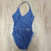 (S) Swim Etc. Nautical One Piece Swimsuit Classic Pool Sailor Vacation Coastal