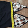 (12) AK Anne Klein One Piece Swimsuit Polka Dot Contemporary Resortwear Vacation