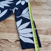 (L) Joan Vass New York Classy Sweater Comfy Soft Luxurious Modern Floral Leaf