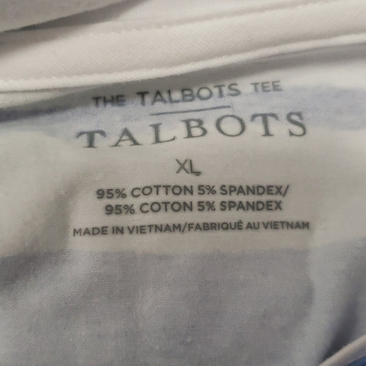 (XL) Talbots "The Talbots Tee" Watercolor Striped Lightweight Casual Relaxed Fit